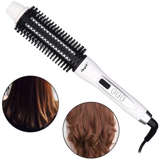 2 In 1 Multifunctionele Elektrische Stijltang Kam & Hair Curler Anti-brandwonden Strijkijzers Stijltangen Borstel & Curling gereedschap