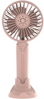 2 In 1 Multifunctionele Mini Fan Draagbare Usb Oplaadbare Fan Handheld Fan 3 Speed Air Koelventilator Voor Outdoor Home kantoor roze
