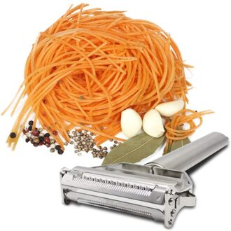 2 In 1 Multifunctionele Rvs Rasp Dunschiller Dunschiller & Julienne Cutter Aardappel Wortel Rasp Keuken Gereedschap