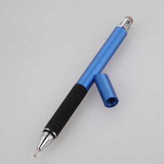2 In 1 Mutilfuction Fijne Punt Ronde Dunne Tip Touch Pen Capacitieve Stylus Pen Voor Ipad Iphone Alle Mobiele Telefoons tablet blauw