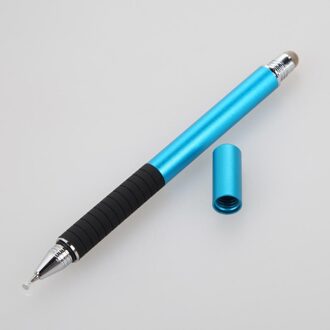 2 In 1 Mutilfuction Fijne Punt Ronde Dunne Tip Touch Pen Capacitieve Stylus Pen Voor Ipad Iphone Alle Mobiele Telefoons tablet lucht blauw