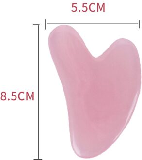 2 In 1 Natuurlijke Roze Roller En Gua Sha Schraper Massager Voor Gezicht Hals Skin Lifting Rimpel Body Afslanken Schoonheid tool 02