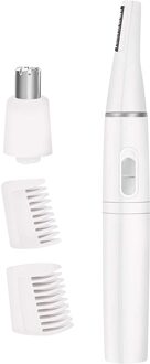 2 In 1 Neus Haar Timmer Voor Mannen Professionele Pijnloos Wenkbrauw Trimmer Elektrische Facial Ontharing Scheermes Voor Vrouwen Make-Up tool