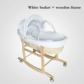 2 In 1 Newborn Baby Portable Basket Infant Crib Car Sleeping Basket Baby Bed 0-16month