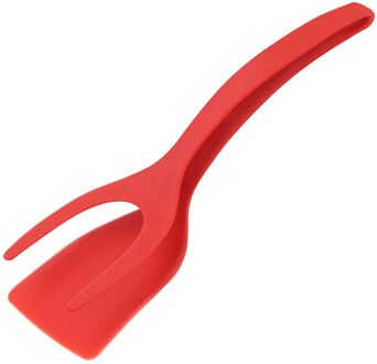 2 In 1 Non-stick Gebakken Ei Draaiers Frituren Ei Spatel Pizza Steak Flip Schop Keuken Gereedschap Multi-functie Gebruiksvoorwerpen Rood