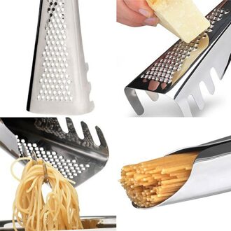 2 In 1 Opknoping Handheld Kaas Rasp Tool Spaghetti Scoop Keuken Pasta Rvs Duurzaam Ergonomische Multifunctionele