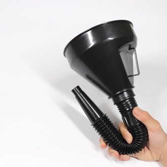 2 In 1 Plastic Trechter Kan Uitloop Voor Olie Water Brandstof Benzine Diesel Benzine Vloeibare Wasmachine Vloeistof Auto accessoires Zwart