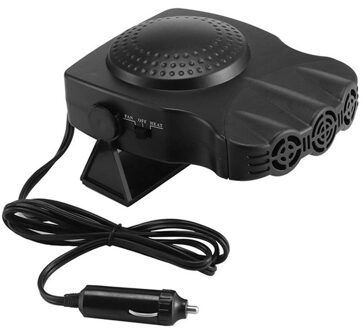 2 In 1 Portable Auto Heater Verwarming Koelventilator Met Swing-Out Handvat Gl Voorruit Window Voorruitverluchting Ontdooier 12V 150W zwart