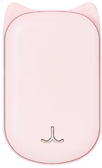 2 In 1 Power Bank Handwarmer 3600 Mah Draagbare Mobiele Power Vibratie Massage Winter Warme Handen Elektrische apparaat 40 P roze