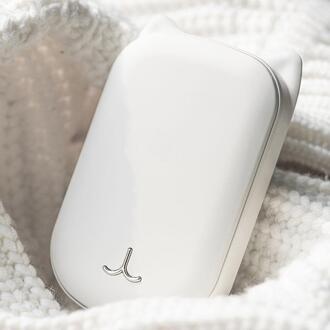 2 In 1 Power Bank Handwarmer 3600 Mah Draagbare Mobiele Power Vibratie Massage Winter Warme Handen Elektrische apparaat 40 P wit