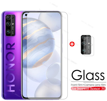 2 in 1 Protective Glass for Huawei Honor 30 Camera Lens Tempered Glass on Honor 30 Honor30 Honer xonor 30 BMH-AN10 BMH-TN10 film