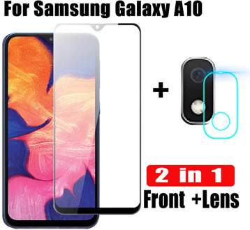 2 in 1 Protective Glass for Samsung Galaxy A10 Glass sansung A10 A105 Camera Lens Film Temepred Glas Screen Protector A 10 Glas