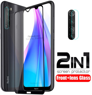 2-in-1 protective Glass For xiaomi redmi note 8t tempered glass on redmi note 8 pro 8a note8 t note8t Camera lens protector Film