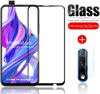 2-in-1 protective glass on honor 9x 9 x pro 9xpro camera lens film screen protector glass for honor9x honor9xpro honer x9 pro