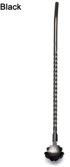 2 In 1 Rietjes Lepel 304 Roestvrij Staal Thee Scoop Sap Milkshake Stro Lepel Lange Twisted Gebogen Filter Cocktail Roeren lepel zwart