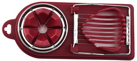 2 In 1 Rvs Cutter Ei Snijmachines Multifunctionele Fruit Groente 2 Manieren Ei Snijden Keuken Snijden Koken Salade wijn rood