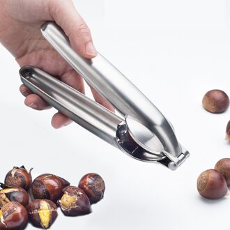 2 In 1 Rvs Quick Kastanje Clip Walnoot Tang Moer Opener Cutter Gadgets Metalen Notenkraker Sheller Keuken Gereedschap
