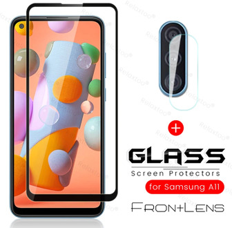 2-in-1 samsun a 11 11a glasses camera protective glass for samsung galaxy a11 2020 sm-a115f/ds 6.4'' screen protector film 9h