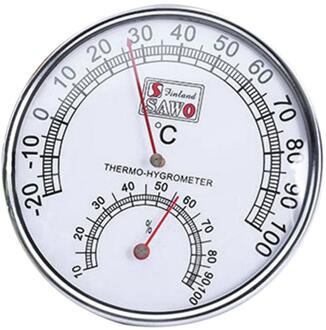 2-In-1 Sauna Thermometer Metalen Behuizing Exquisite Dial Temperatuur Vochtigheid Meting Sauna Thermometer Hygrometer Voor Huizen zwart