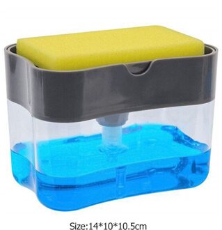 2 In 1 Schrobben Vloeibaar Wasmiddel Dispenser Pers Type Liquid Zeepkist Handpers Vloeibare Zeep Keuken Tool schone Leveringen