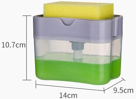 2 In 1 Schrobben Vloeibaar Wasmiddel Dispenser Pers Type Liquid Zeepkist Handpers Vloeibare Zeep Keuken Tool schone Leveringen