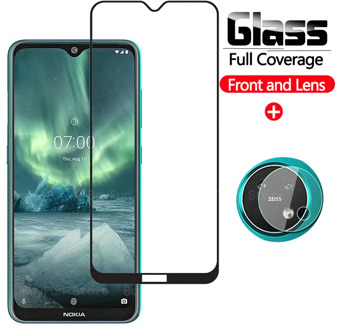 2-in-1 Screen Protector Glass On for NOKIA 2.2 3.2 6.2 7.2 Camera Back Lens for nokia2.2 nokia3.2 Protective Tempered Glass Film