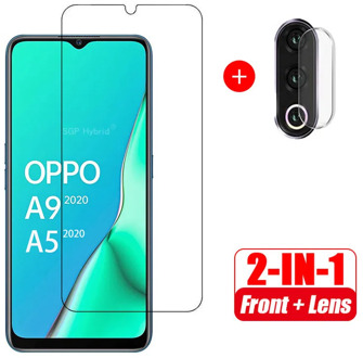 2 in 1 Screen Protector Tempered Glass + Camera Protective Glass For OPPO A9 2020 A5 2020 oppo a9 a5 2020 6.5" inch Glass