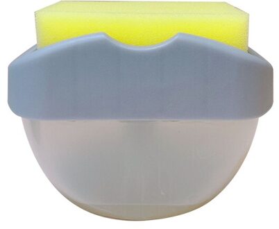 2-In-1 Spons Doos Met Zeepdispenser Dubbele Laag Keuken Plastic Zeepdispenser Automatische Spons Scrubber Houder case 02