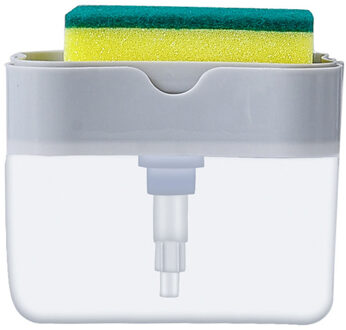 2-In-1 Spons Rack Zeepdispenser Zeepdispenser En Spons Caddy Keuken Organizer Huishoudelijke Schoonmaakmiddelen Accessoires # W