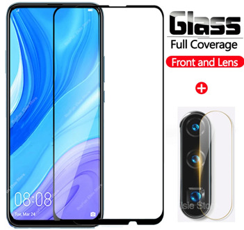 2-in-1 Tempered Glass on the for Huawei y9s Full Cover Screen Protector for huawey y9 s y 9 y9 Prime 2019 Protective Film Glass