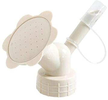 2 In 1 Tuin Sprinkler Nozzle Gieter Plastic Sprinkler Irrigatie Douchekop Indoor Waterers Tuin Tool 1Pc Bloem pot Beige