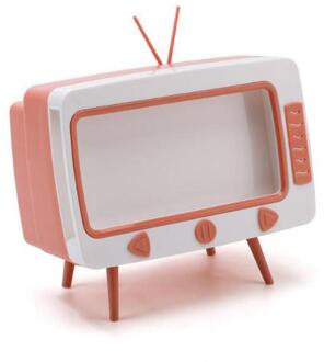 2 In 1 Tv Vorm Tissue Doos Multifunctionele Desktop Lade Doos Mobiele Telefoon Bekijken Beugel Plastic Woonkamer Opbergdoos 03
