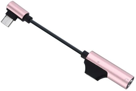 2 In 1 Type-C Tot 3.5 Mm Koptelefoonaansluiting Opladen Adapter Voor Huawei P30 Pro P20 Mate Metalic mobiel Converter Accessoires roos goud