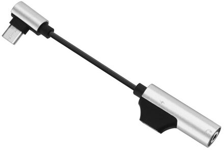 2 In 1 Type-C Tot 3.5 Mm Koptelefoonaansluiting Opladen Adapter Voor Huawei P30 Pro P20 Mate Metalic mobiel Converter Accessoires Zilver