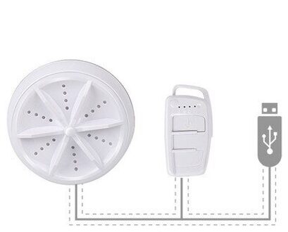 2 In 1 Ultrasone Turbo Wasmachine Draagbare Reizen Wasmachine Luchtbel En Roterende Mini Ultrasone Wasmachine Style2