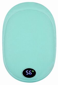 2 In 1 Usb Heater Oplaadbare Elektrische Warmer Quick Handwarmer Hitte Licht Veiligheid Pocket Mobiele Power 10000 Mah Blauw