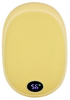 2 In 1 Usb Heater Oplaadbare Elektrische Warmer Quick Handwarmer Hitte Licht Veiligheid Pocket Mobiele Power 10000 Mah geel