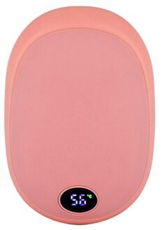 2 In 1 Usb Heater Oplaadbare Elektrische Warmer Quick Handwarmer Hitte Licht Veiligheid Pocket Mobiele Power 10000 Mah Roze