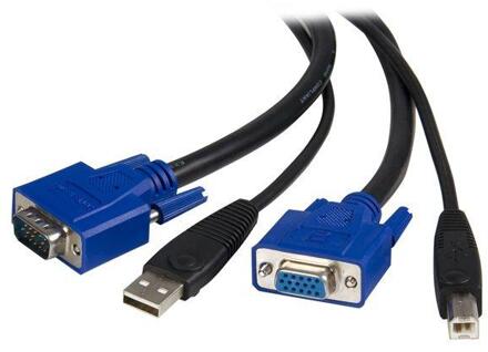2-in-1 USB VGA KVM kabel 1,8m