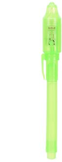 2 In 1 Uv Black Light Combo Tekening Onzichtbare Inkt Pen Creatieve Briefpapier School Kantoor 13.3Cm Grote Hoofd Licht pen groen