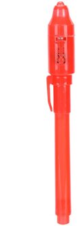 2 In 1 Uv Black Light Combo Tekening Onzichtbare Inkt Pen Creatieve Briefpapier School Kantoor 13.3Cm Grote Hoofd Licht pen Rood