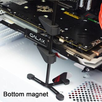 2 In 1 Verstelbare Grafische Kaarthouder En Hoofdtelefoon Beugel Universele Gpu Brace Videokaart Computer Stand Kunststoffen Zware Belasting Goud