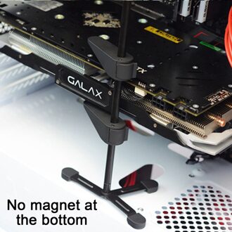 2 In 1 Verstelbare Grafische Kaarthouder En Hoofdtelefoon Beugel Universele Gpu Brace Videokaart Computer Stand Kunststoffen Zware Belasting zwart