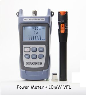 2 In 1 Vfl 10Mw 10Km Visual Fault Locator + Optische Power Meter -70dBm 850/980/1300/1490/1550/1625nm