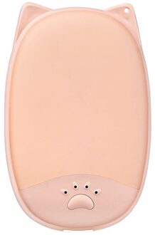 2 In 1Power Bank 5200Mah Mini Handwarmer Telefoon Draagbare Winter Usb roze