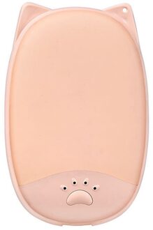 2 In 1Power Bank 5200Mah Mini Handwarmer Telefoon Draagbare Winter Usb roze