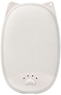 2 In 1Power Bank 5200Mah Mini Handwarmer Telefoon Draagbare Winter Usb wit