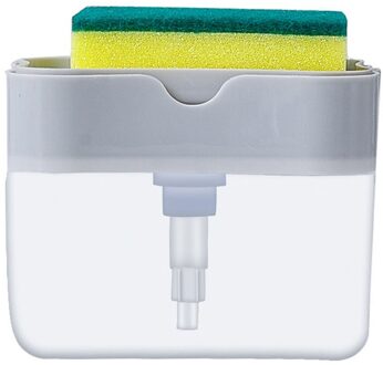 2-in-1sponge Rack Zeepdispenser Zeepdispenser En Spons Caddy 13 Gram Spons Aanrecht Container Zeep Houder