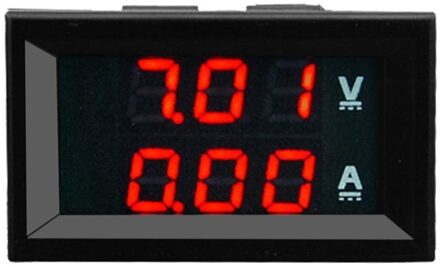 2 In1 100V 10A Dc Digitale Voltmeter Amperemeter Blauw + Rood Dual Color Display Led Amp Dual Digitale Volt meter Gauge Multimeter leger groen
