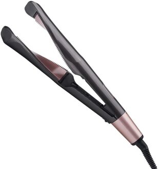 2 In1 Professionele Stijltang Haar Crimper Droog/Nat Haar Rechttrekken Curling Kam Ijzer Haar Platte Keramische Styling Tools VS
